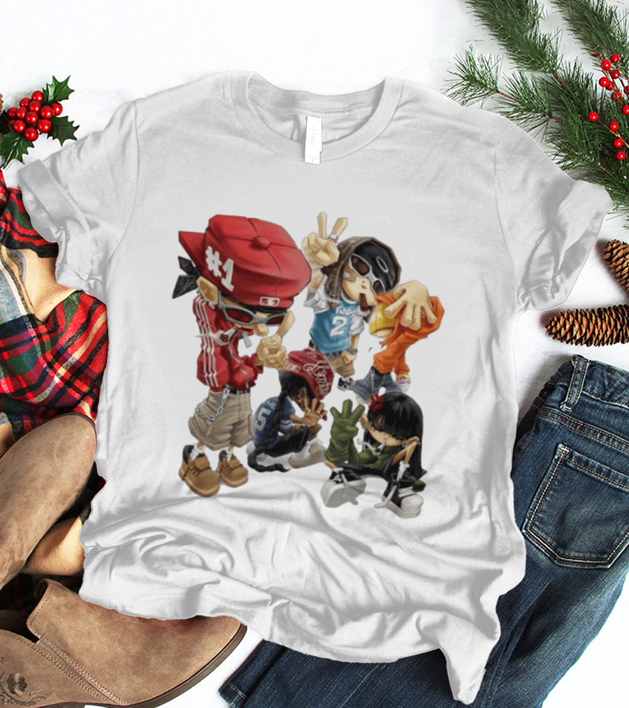 #1 Two Five Hip Hop Street Culture Characters Fashion T-Shirt