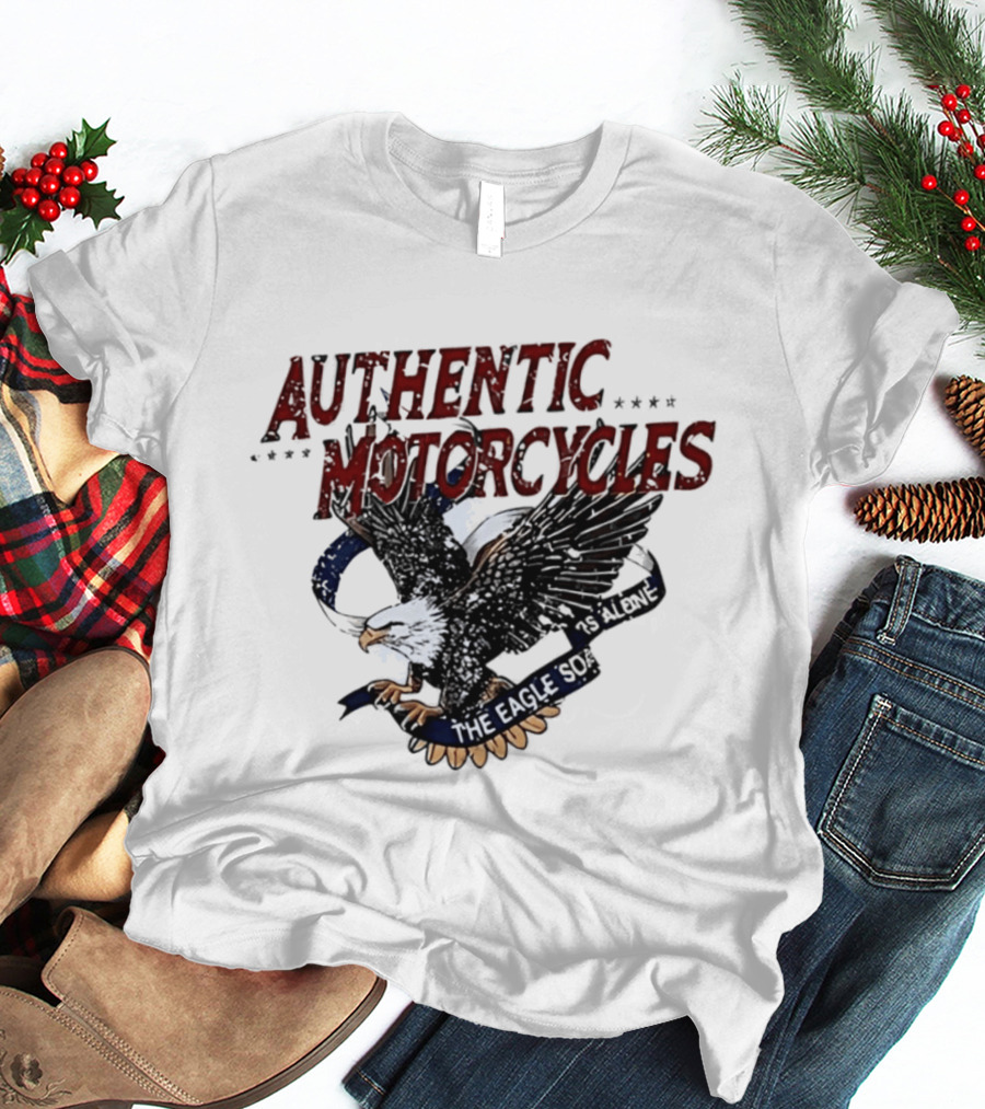Authentic Motorcycles The Eagle Soars Alone T-Shirt