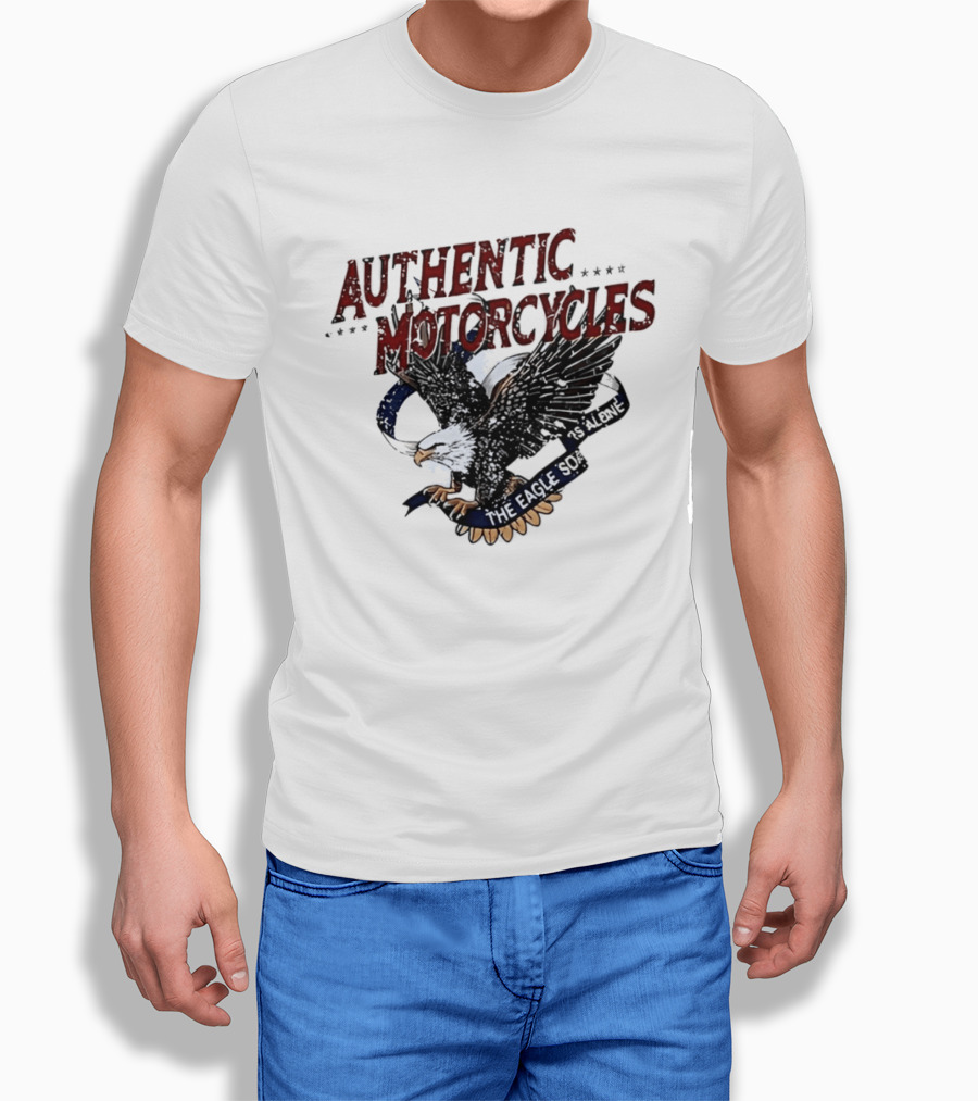 Authentic Motorcycles The Eagle Soars Alone T-Shirt