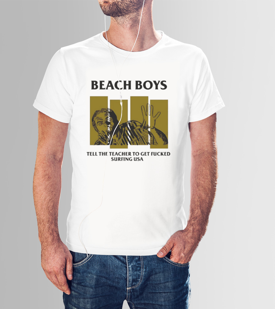 Beach Boys Tell The Teacher To Get Fucked Surfing USA Vintage Comic T-Shirt