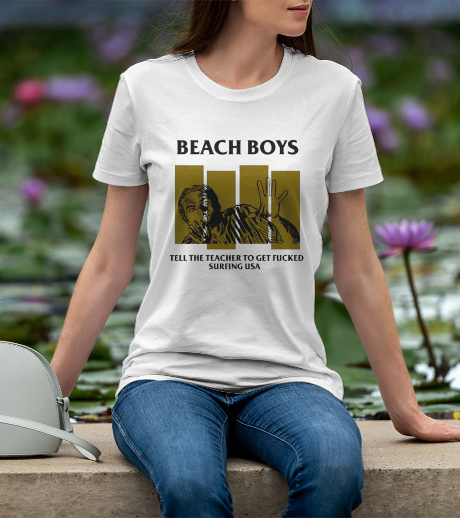 Beach Boys Tell The Teacher To Get Fucked Surfing USA Vintage Comic T-Shirt