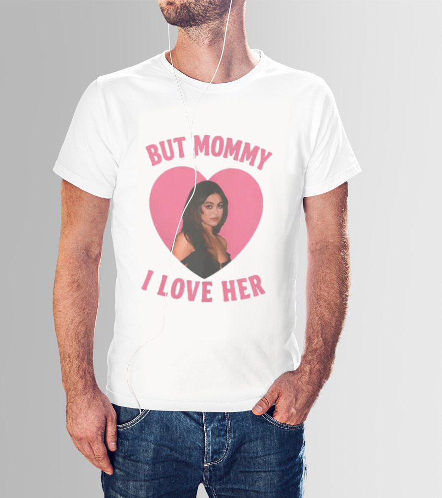 But Mommy I Love Her Pink Heart Design With Mika Abdalla Image T-Shirt