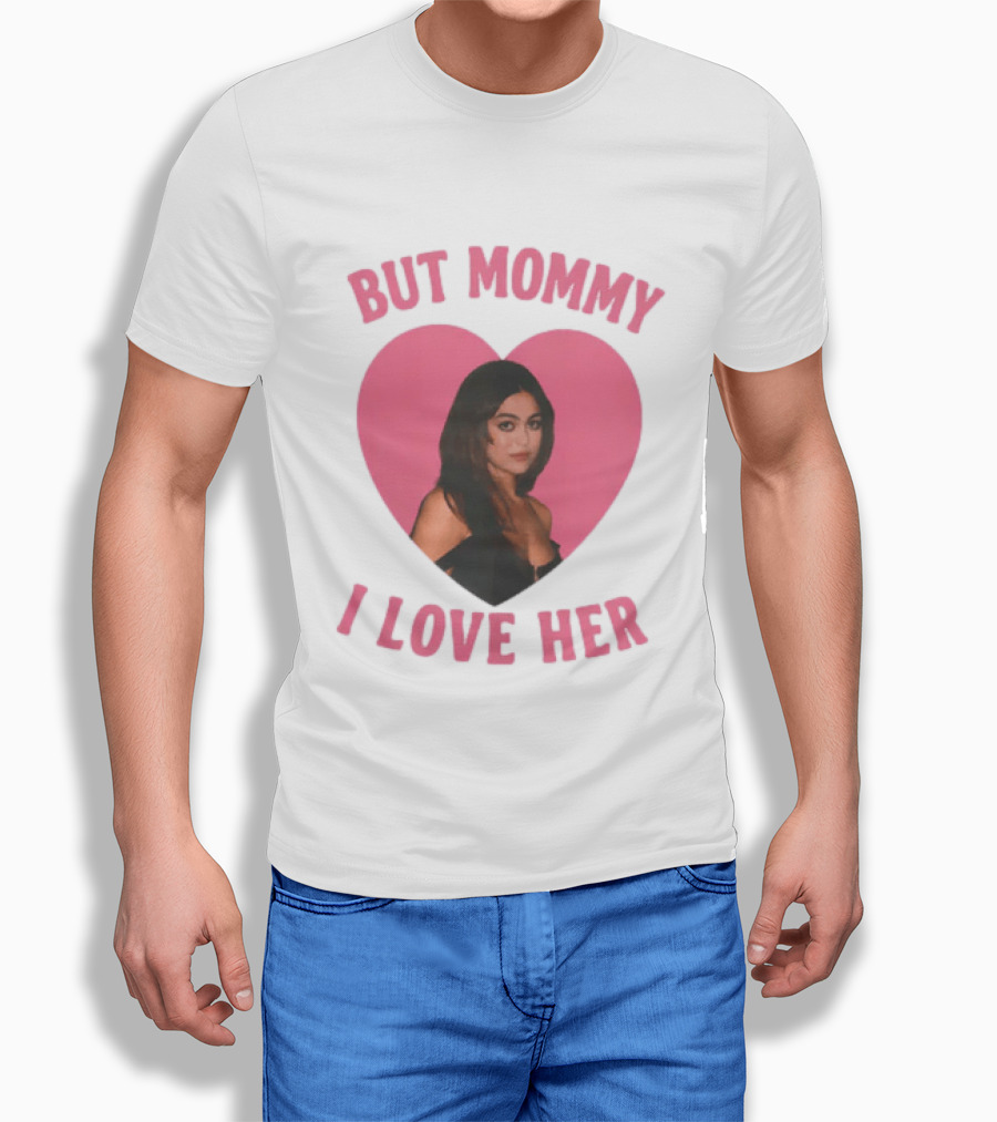 But Mommy I Love Her Pink Heart Design With Mika Abdalla Image T-Shirt