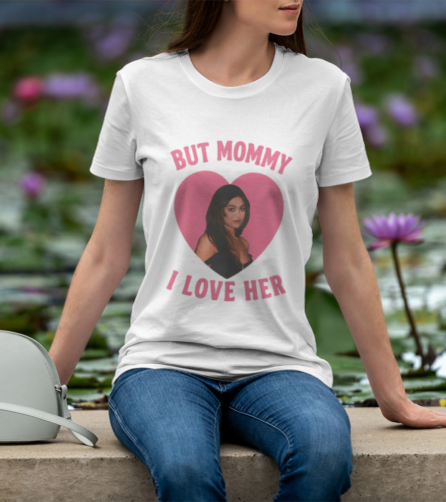 But Mommy I Love Her Pink Heart Design With Mika Abdalla Image T-Shirt