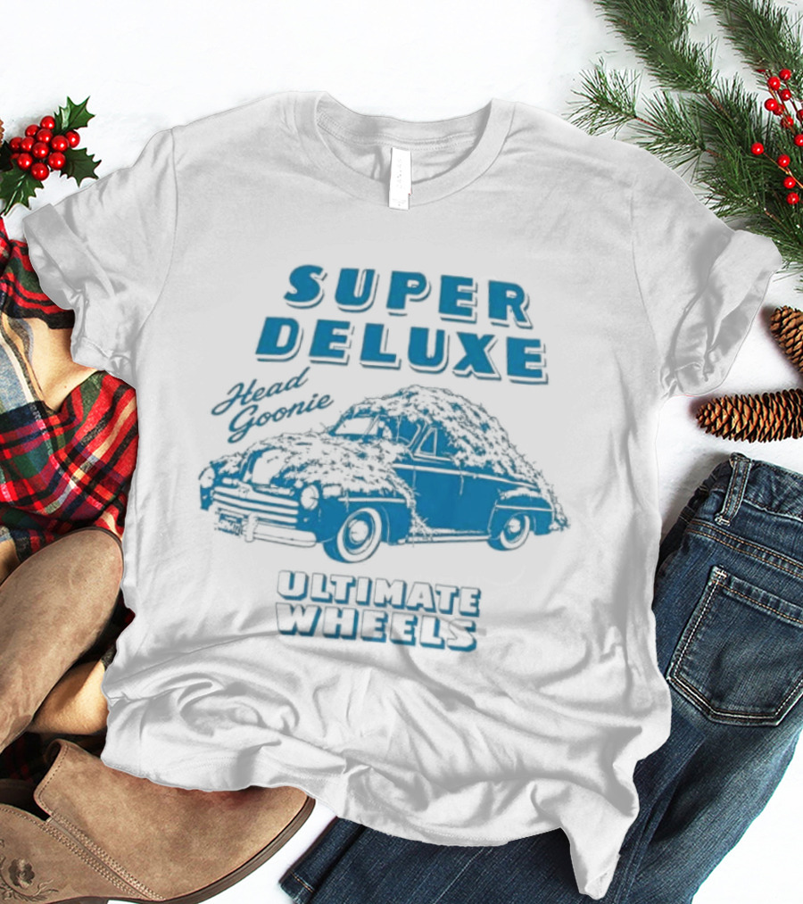 Super Deluxe Head Goonie Ultimate Wheels The Goonies 1985 Cult Movie Classic With Car T-Shirt