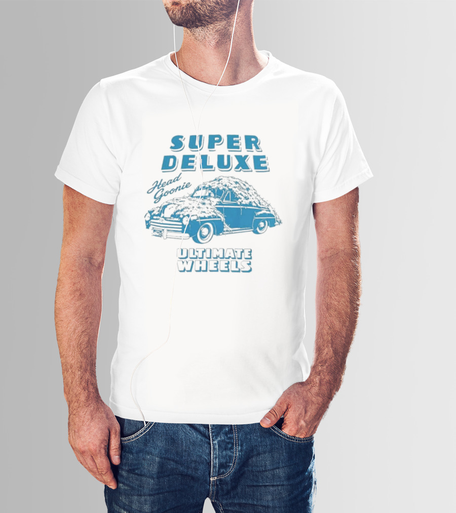 Super Deluxe Head Goonie Ultimate Wheels The Goonies 1985 Cult Movie Classic With Car T-Shirt