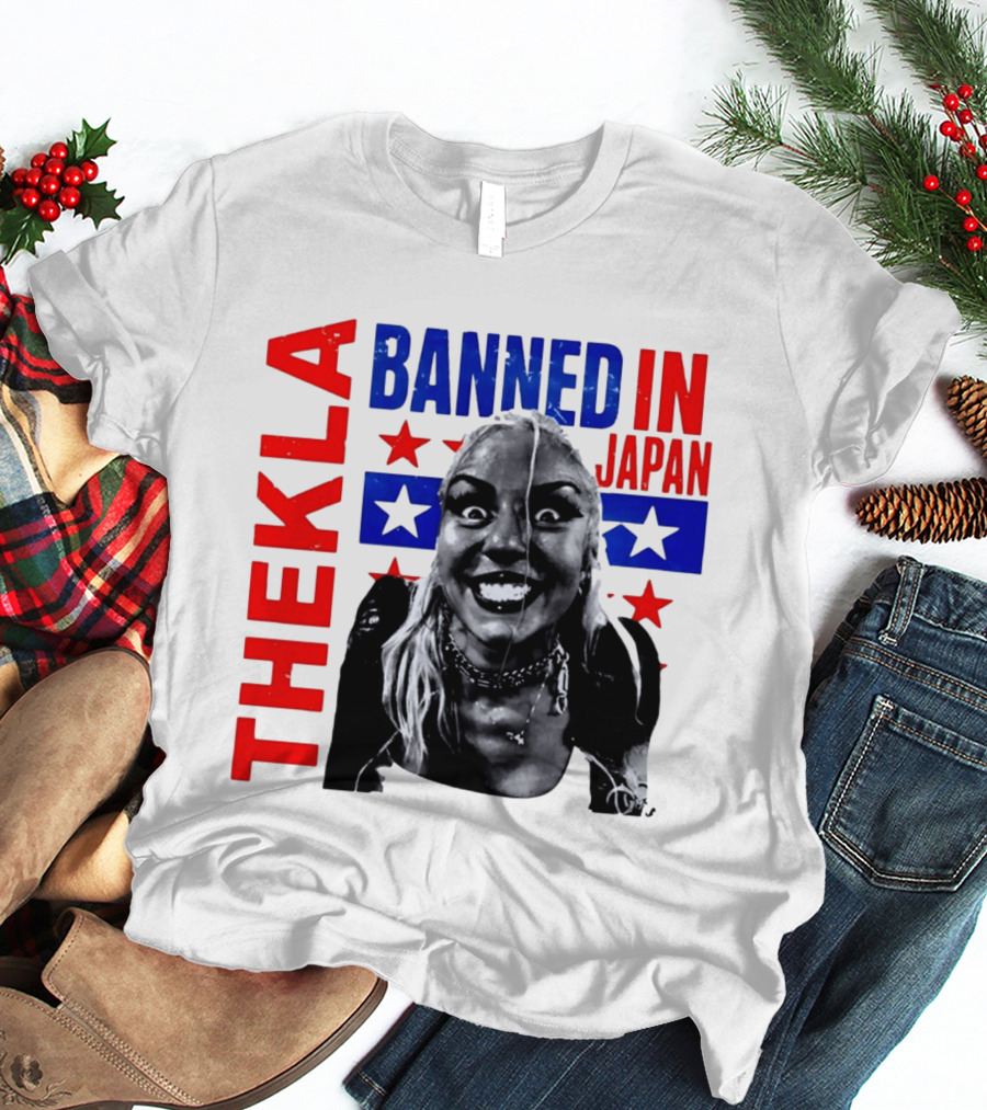 Thekla Banned In Japan Bold Red Blue Stars T-Shirt