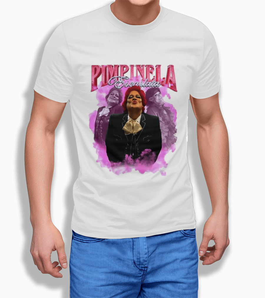 Pimpinela Escarlata Kissing Pose With Pink Smoke Backdrop T-Shirt