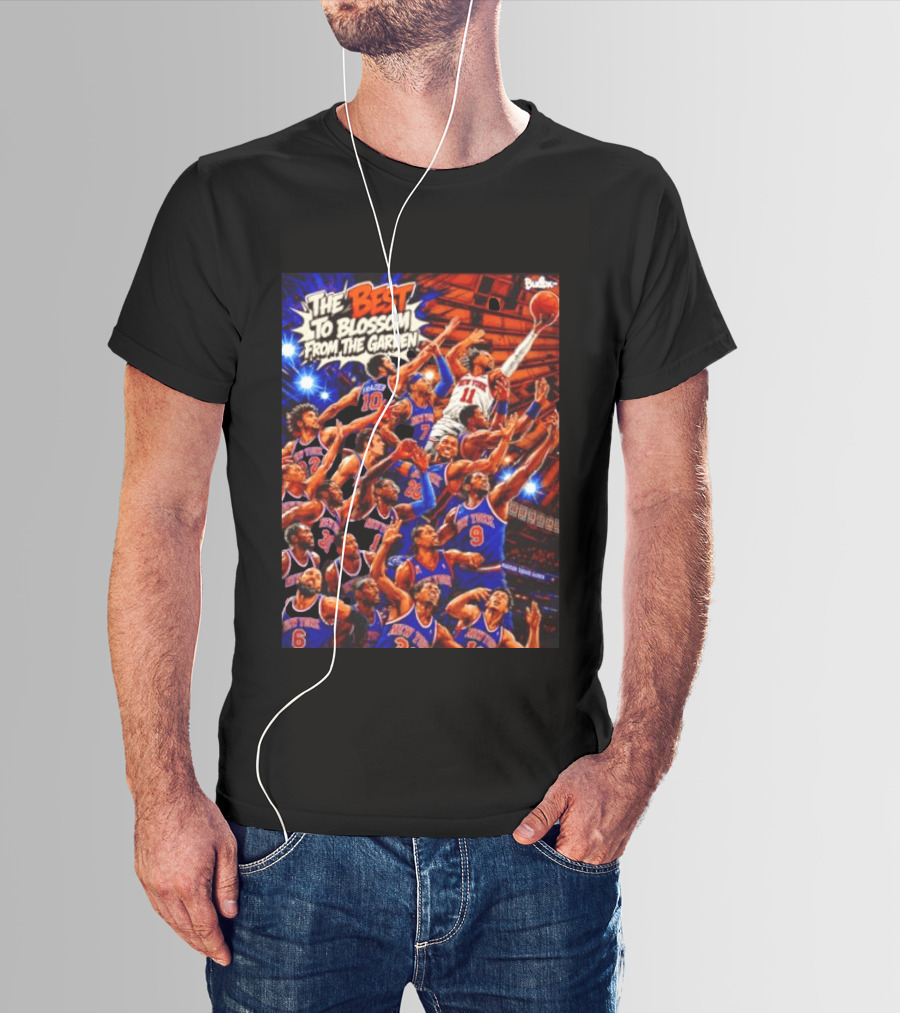 New York Knicks The Best To Blossom From The Garden Walt Frazier Carmelo Anthony Jalen Brunson T-Shirt