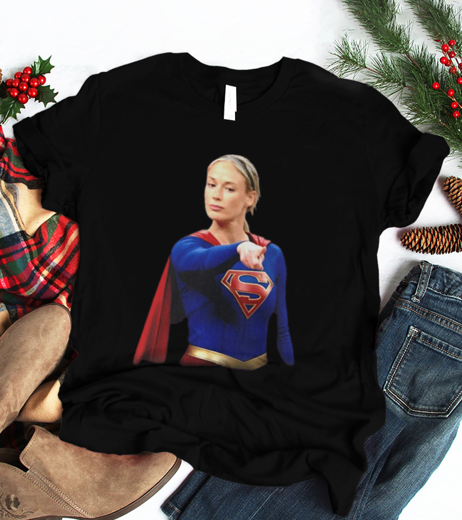 Supergirl Sophie Cunningham Pointing Indiana Fever WNBA T-Shirt