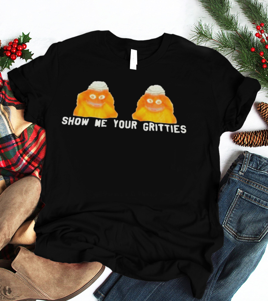 Show Me Your Gritties Iconic Orange Mascot Humor T-Shirt