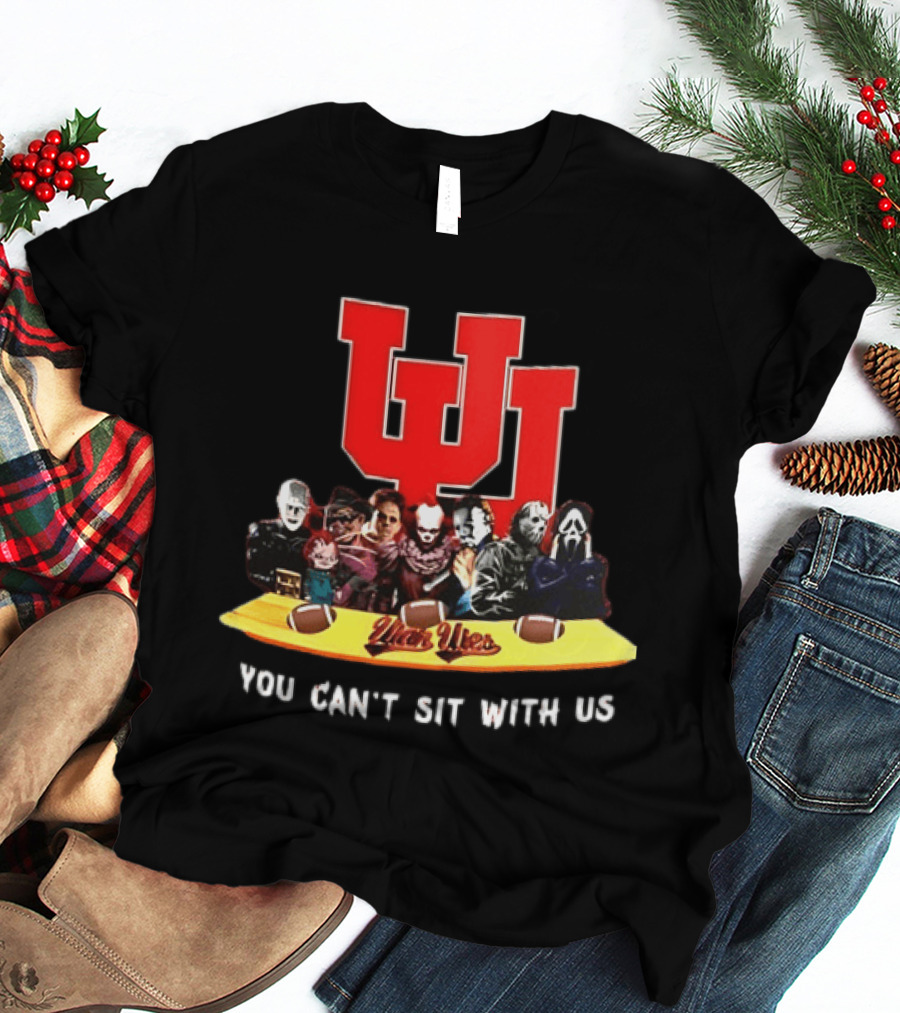 Utah Utes Halloween 2025 Horror Characters You Can't Sit With Us T-Shirt