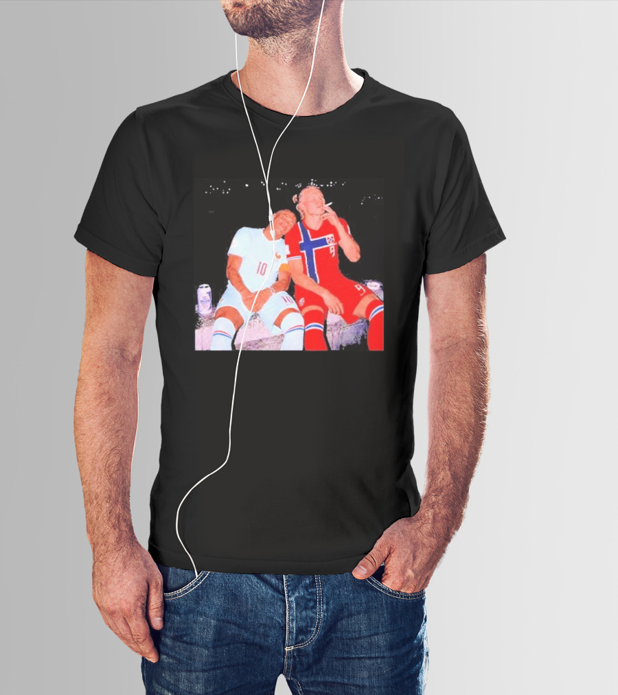 Kylian Mbappé France 10 Erling Haaland Norway 9 Soccer Friendship Fan T-Shirt