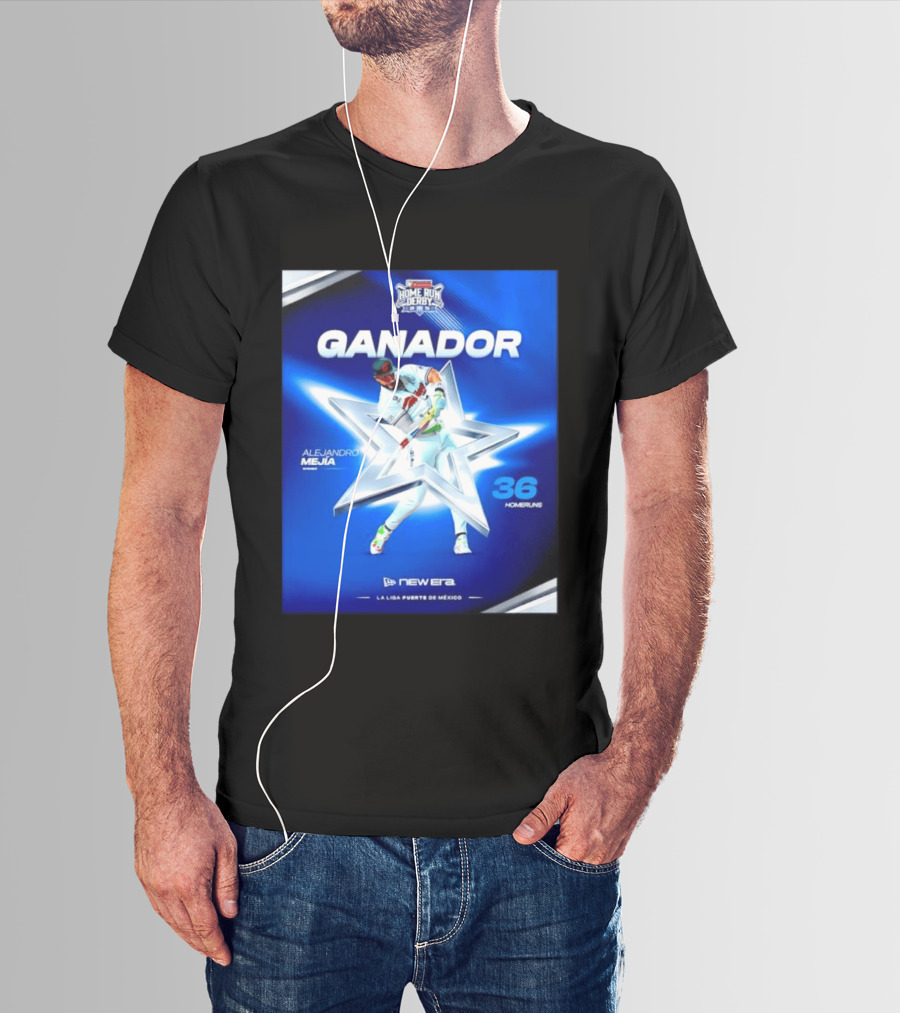 Ganador Alejandro Mejía Home Run Derby 36 Homeruns La Liga Fuerte De México T-Shirt