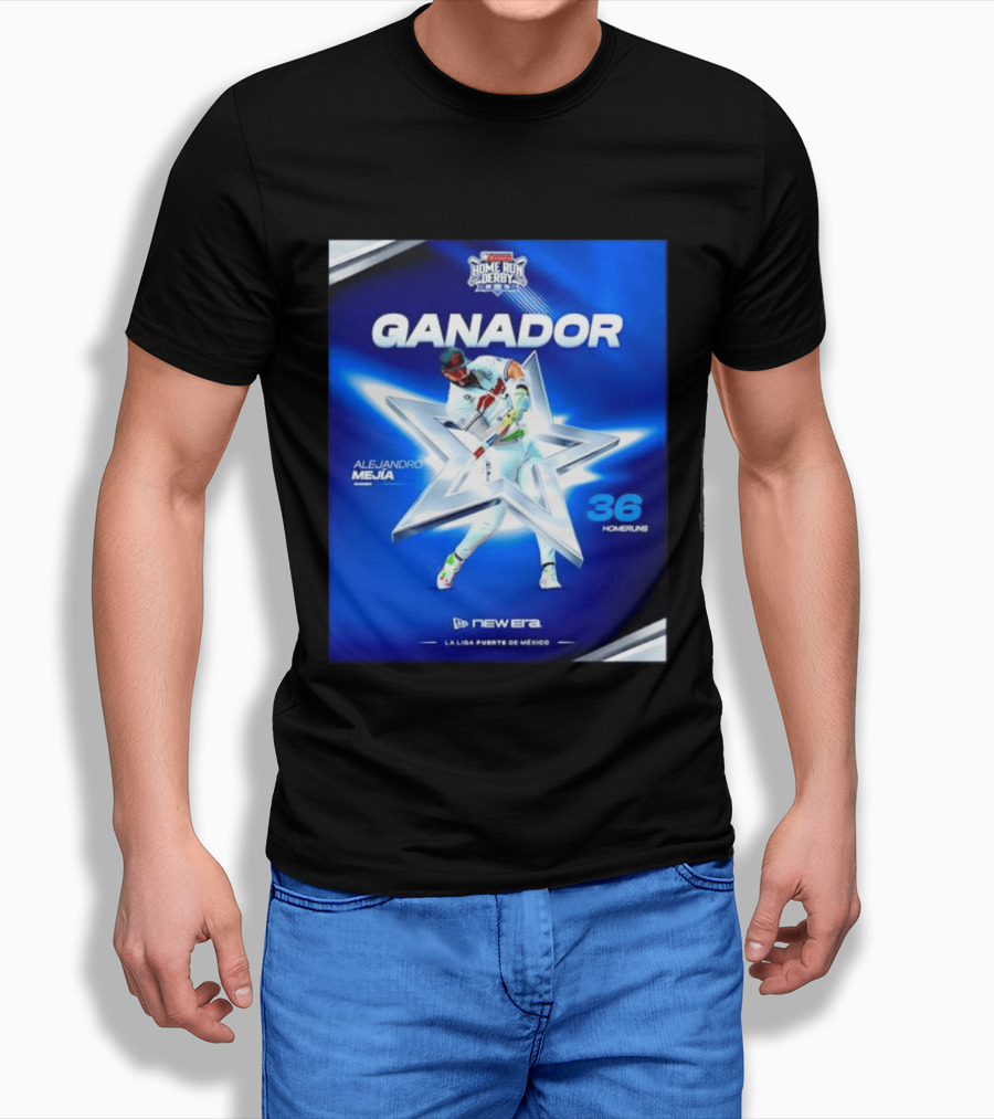 Ganador Alejandro Mejía Home Run Derby 36 Homeruns La Liga Fuerte De México T-Shirt