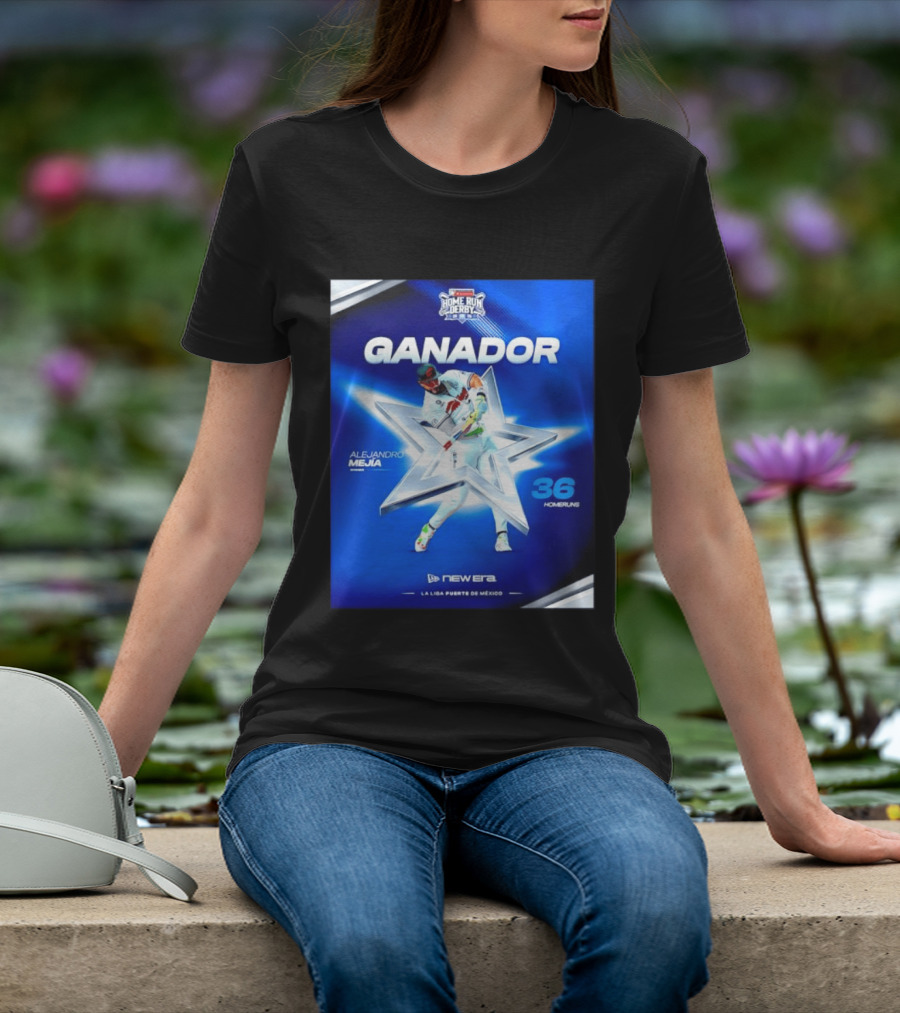 Ganador Alejandro Mejía Home Run Derby 36 Homeruns La Liga Fuerte De México T-Shirt