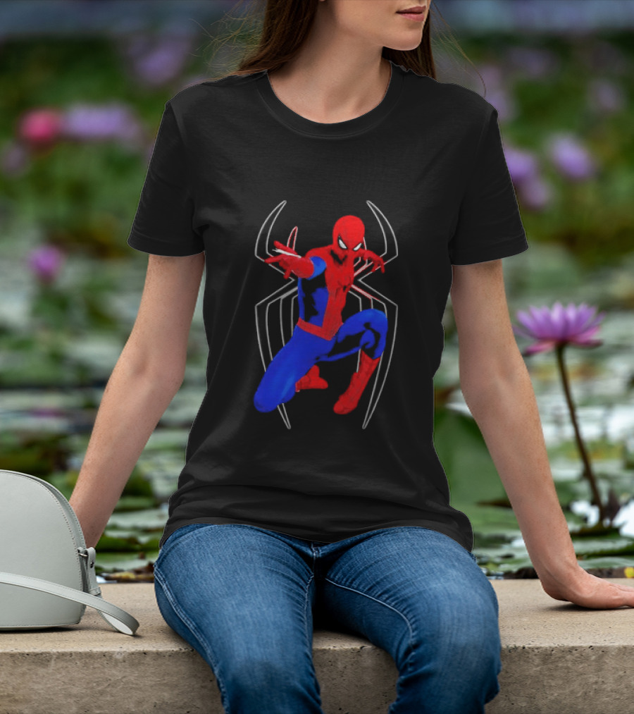 Spider Man Marvel Web Shooting Comic Book Action T-Shirt