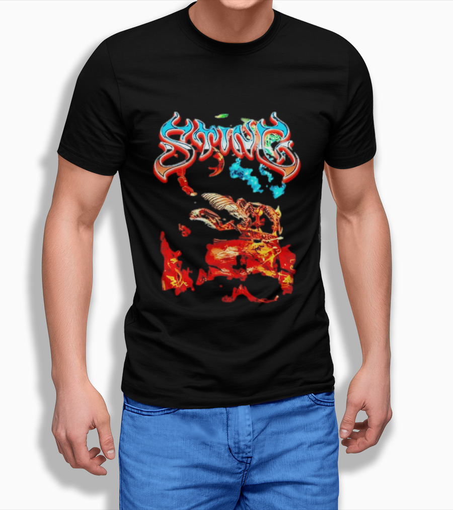 Sting Scorpion Skull Flaming Space T-Shirt