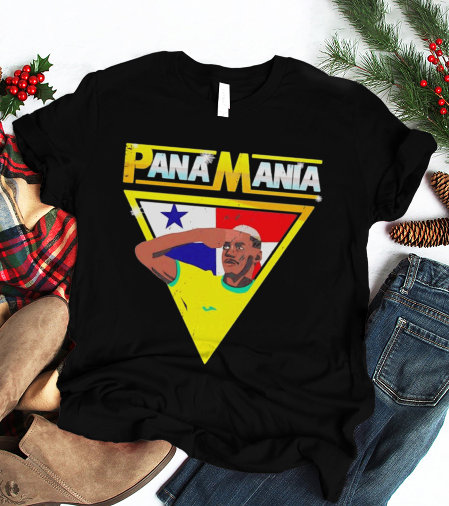 Pana Mania José Córdoba Salute Panama Flag Triangle T-Shirt