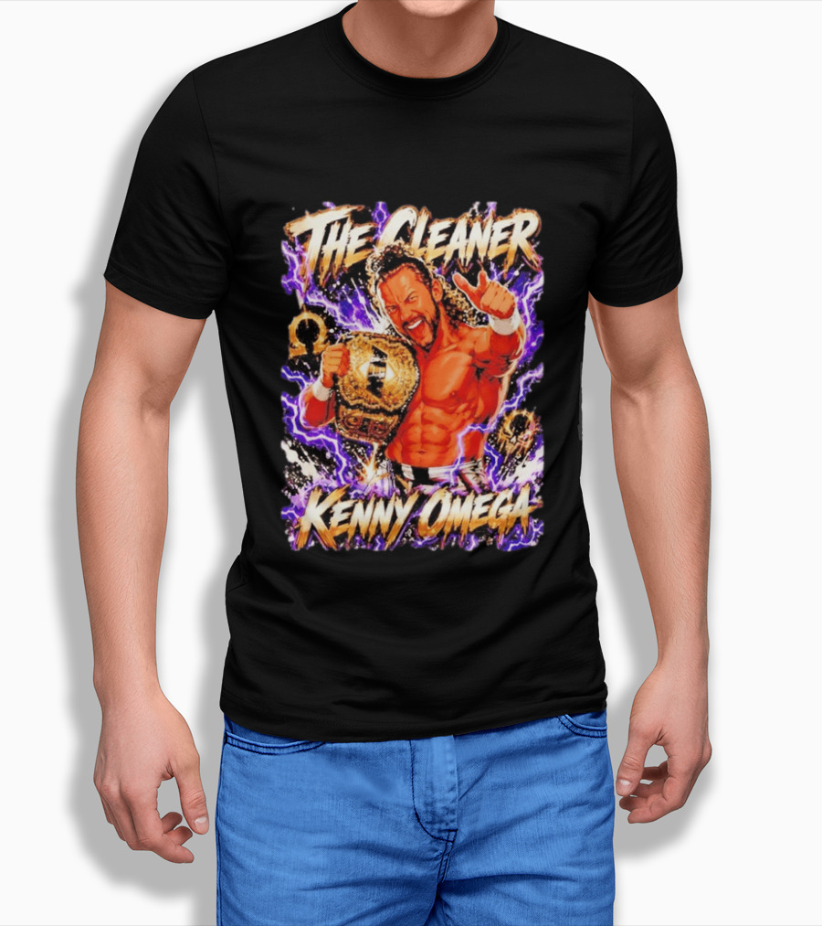 The Cleaner Kenny Omega Pro Wrestling Champion Belt Purple Lightning T-Shirt
