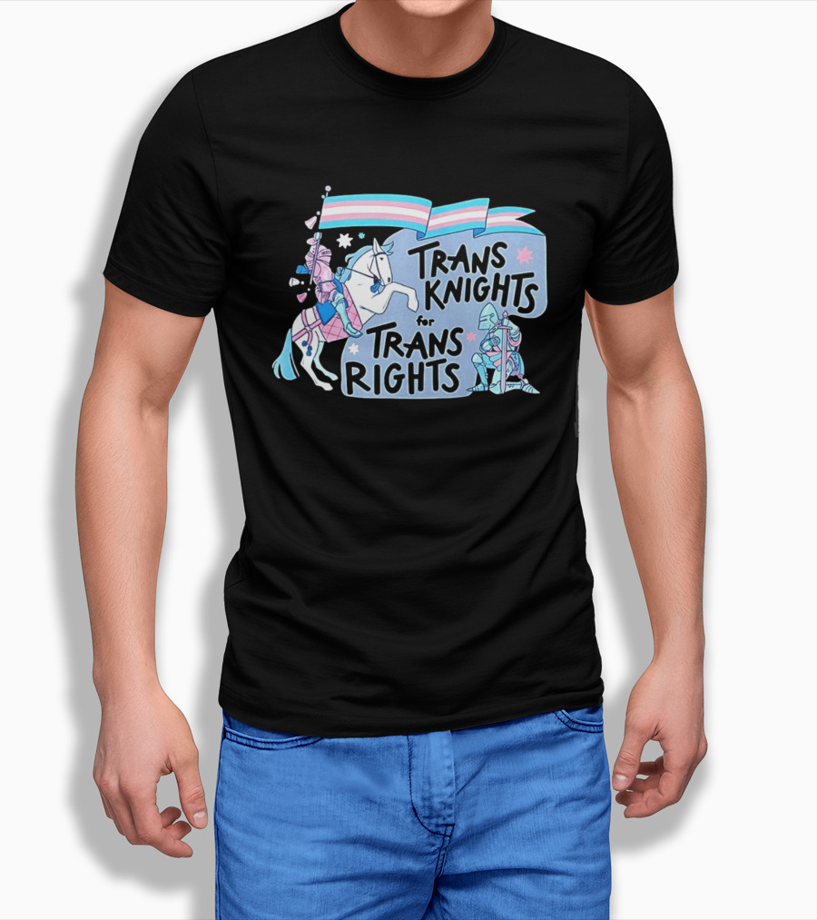 Trans Knights For Trans Rights LGBTQ+ Pride Horseback Armor T-Shirt