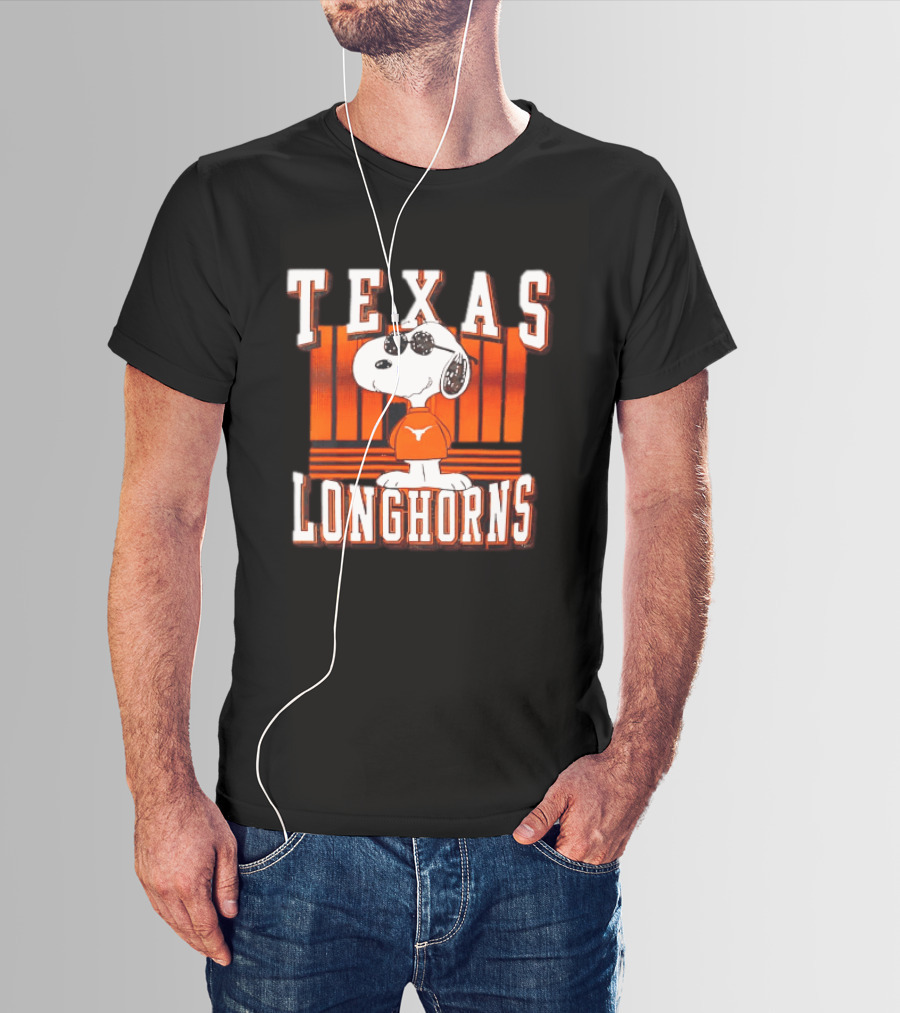Texas Longhorns Snoopy Sunglasses Peanuts T-Shirt