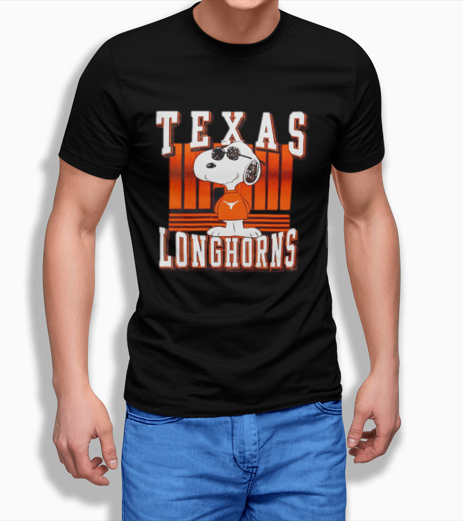 Texas Longhorns Snoopy Sunglasses Peanuts T-Shirt