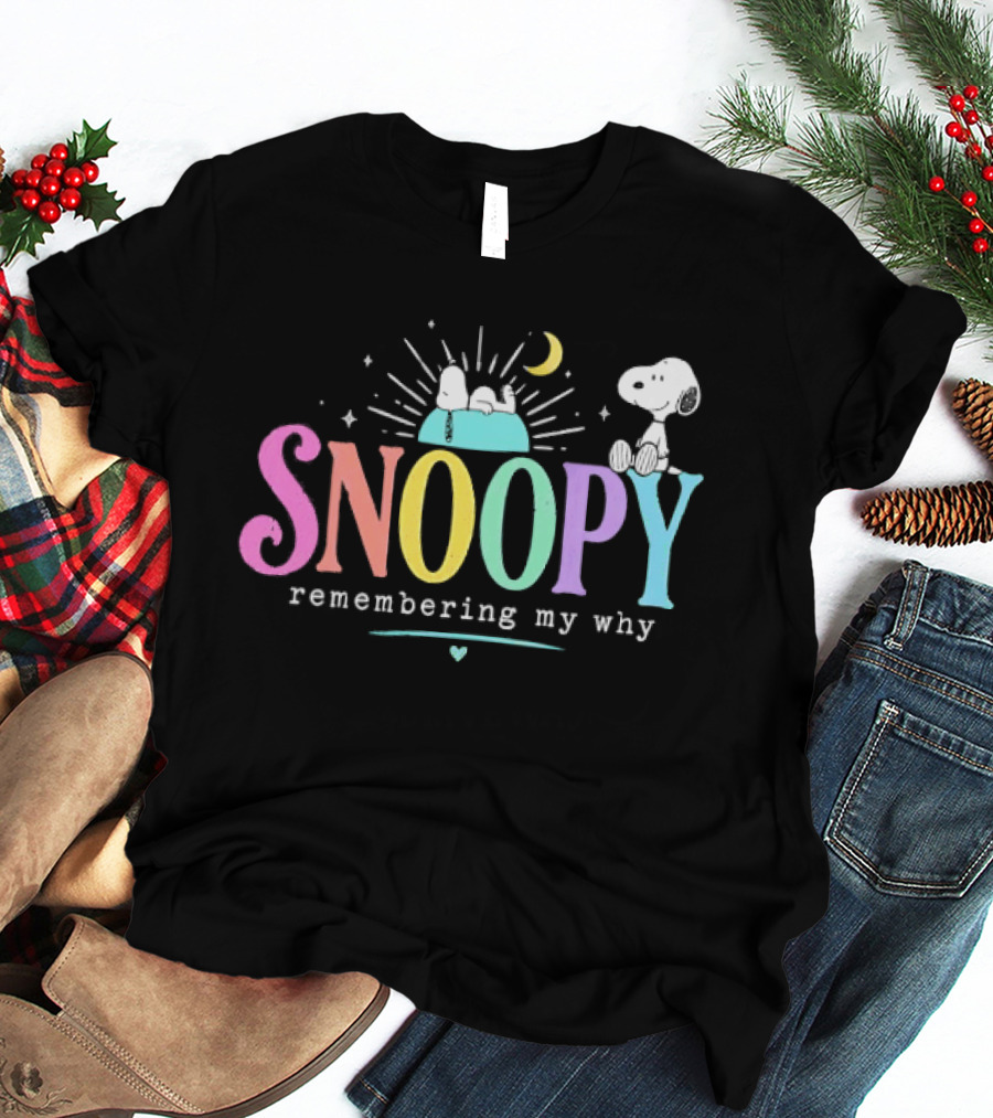 Snoopy Remembering My Why Peanuts Moonlight Dreaming T-Shirt
