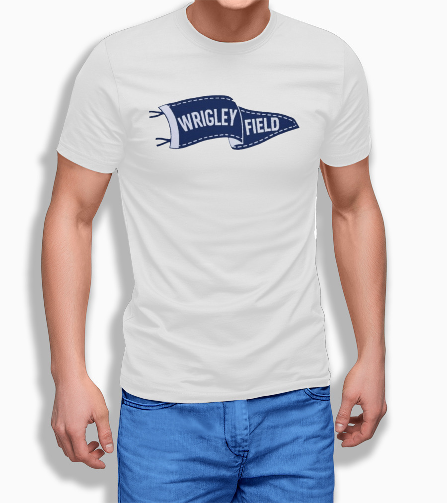 Wrigley Field Pennant Vintage Chicago Cubs Memorabilia T-Shirt