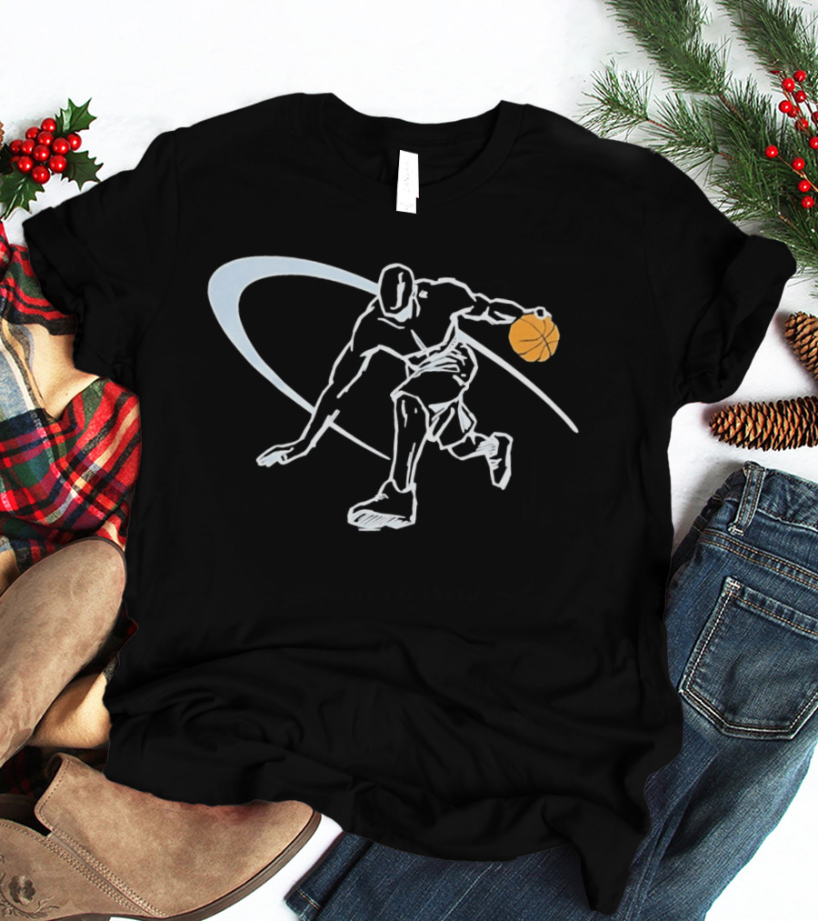 Basketball Player Dribbling Motion With Dynamic Arc T-Shirt