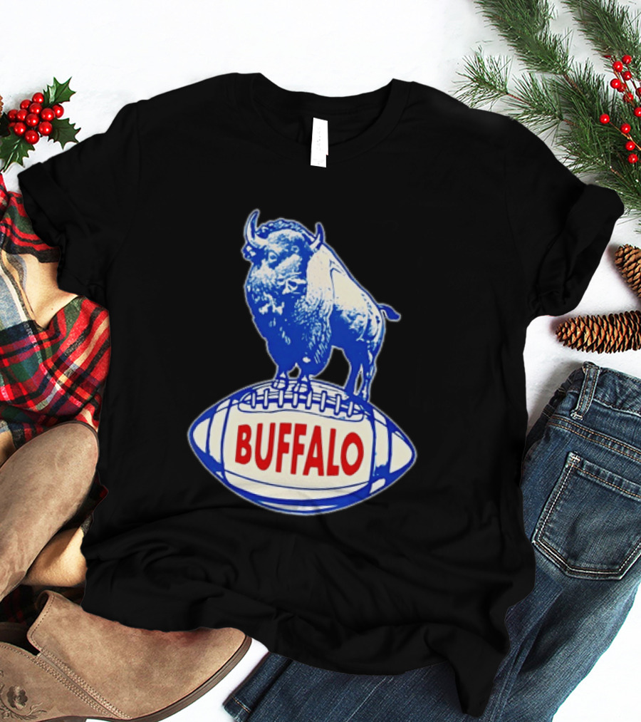 Buffalo Bills Vintage Standing Bison On Football Retro Nostalgia T-Shirt