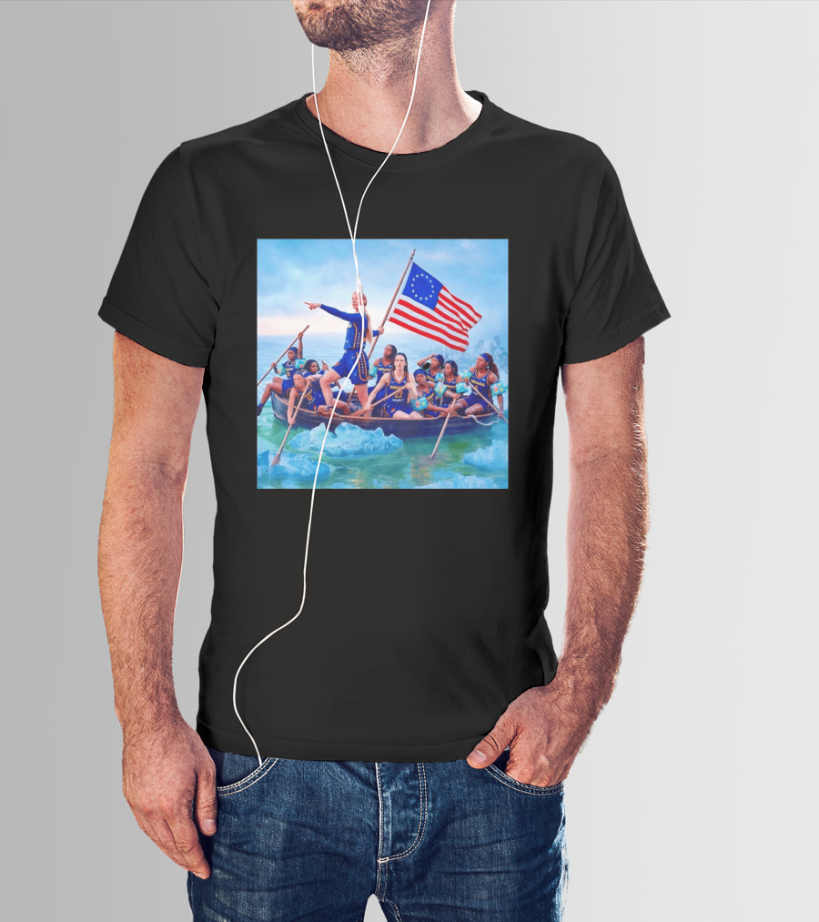 Indiana Fever Crossing The Delaware With Floaties Basketball Team T-Shirt