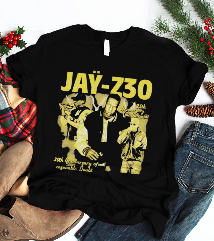 Jay Z30 Celebrating 25th Anniversary The Blueprint 30th Anniversary Reasonable Doubt T-Shirt