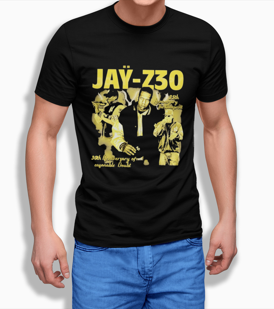 Jay Z30 Celebrating 25th Anniversary The Blueprint 30th Anniversary Reasonable Doubt T-Shirt