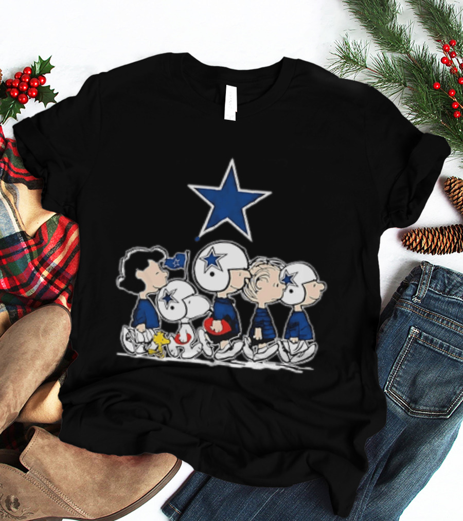 Abbey Road Dallas Cowboys Peanuts Characters Star T-Shirt