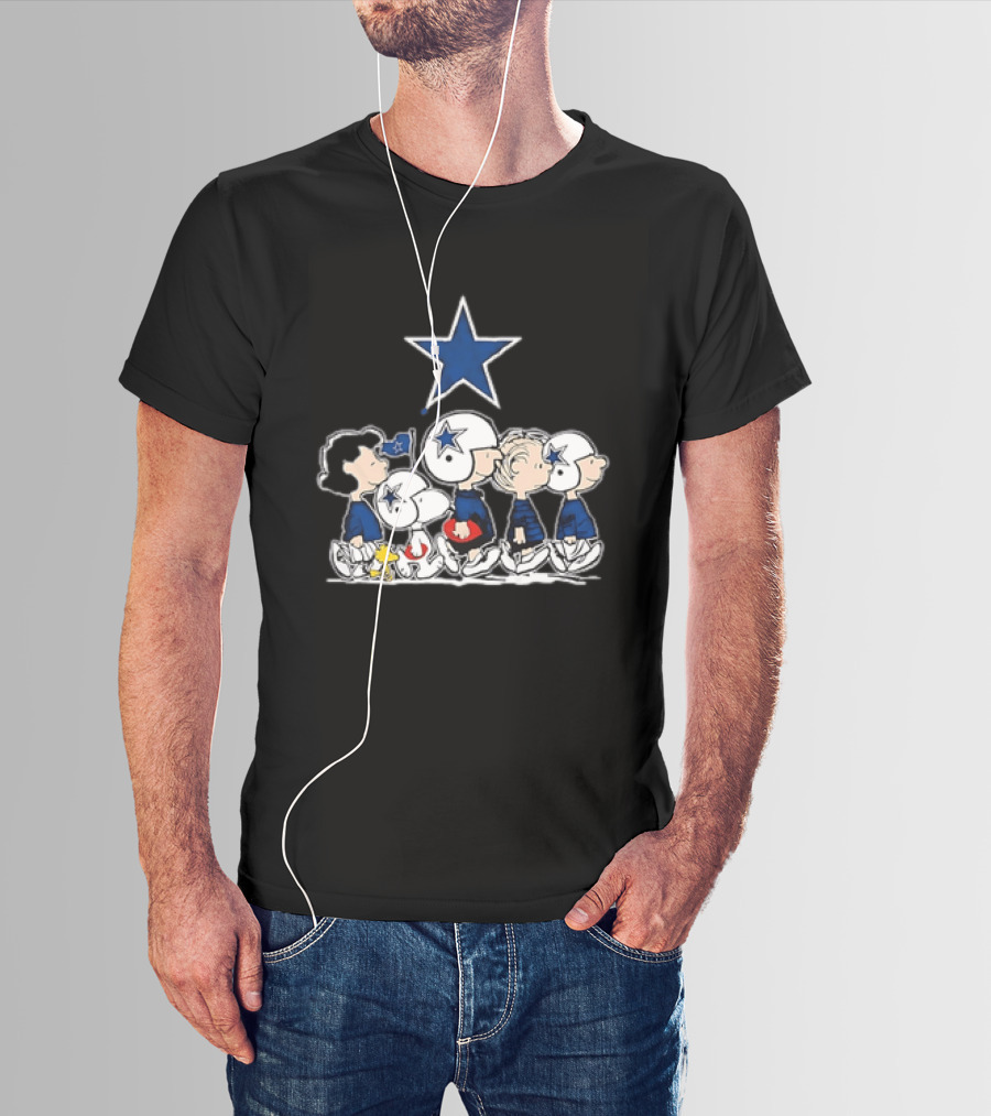 Abbey Road Dallas Cowboys Peanuts Characters Star T-Shirt