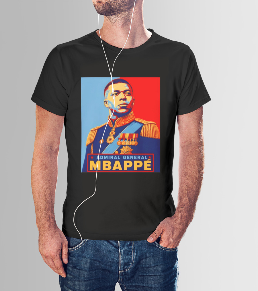 Admiral General Mbappe Propaganda Football T-Shirt
