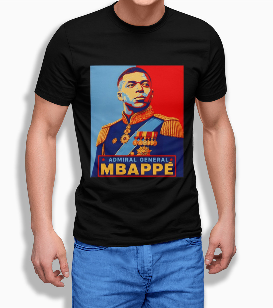 Admiral General Mbappe Propaganda Football T-Shirt
