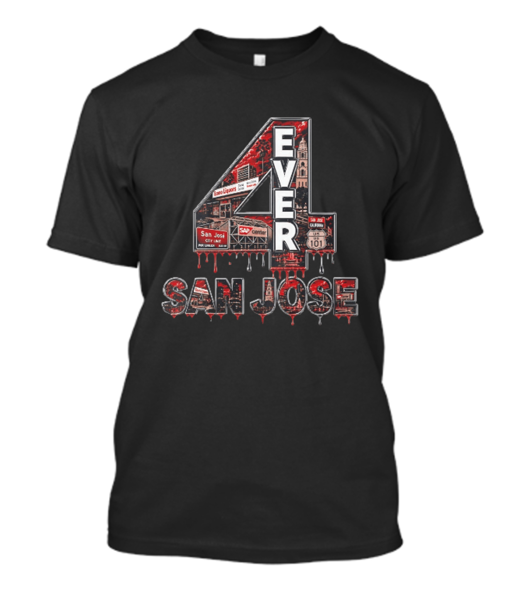 San Jose 4 Ever Econo Liquors SAP Center US 101 California T-Shirt