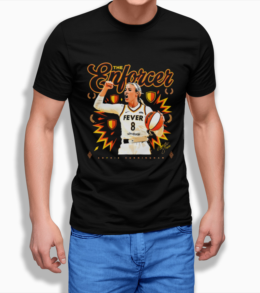 The Enforcer Sophie Cunningham Fever 8 Indiana Basketball WNBA 2026 T-Shirt