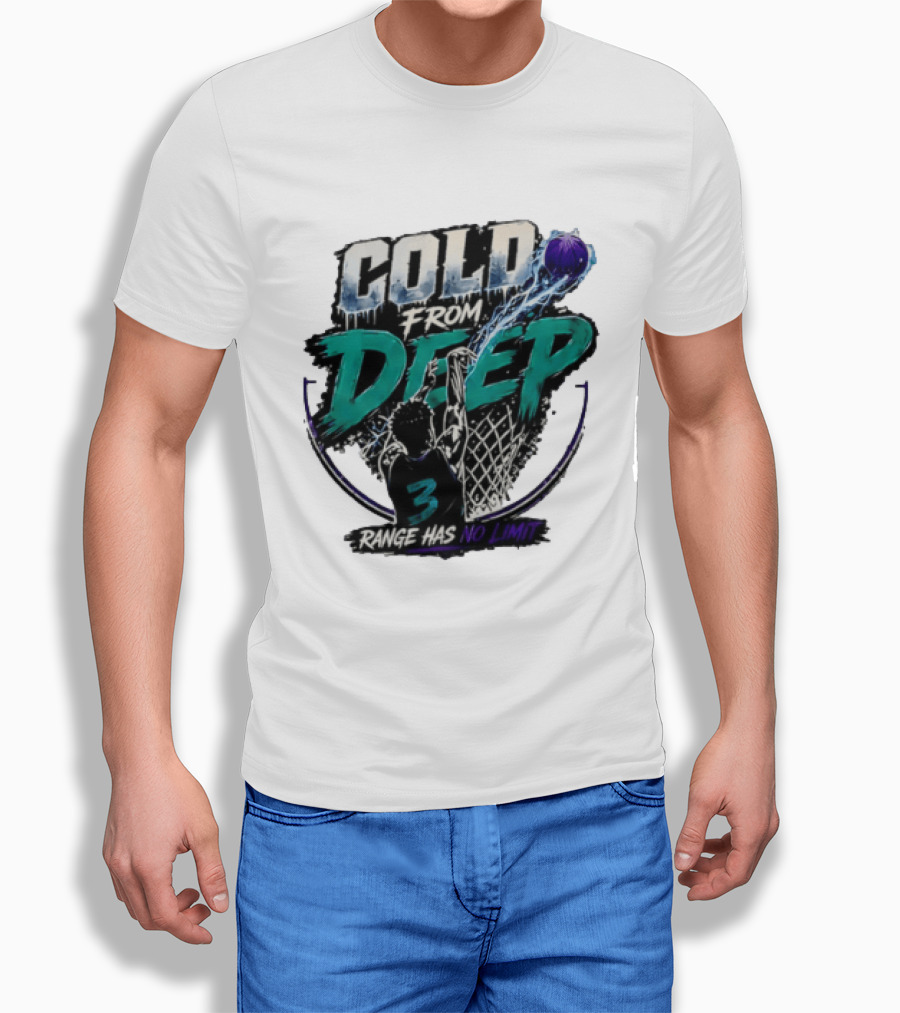Cold From Deep Range Has No Limit Basketball 3 T-Shirt
