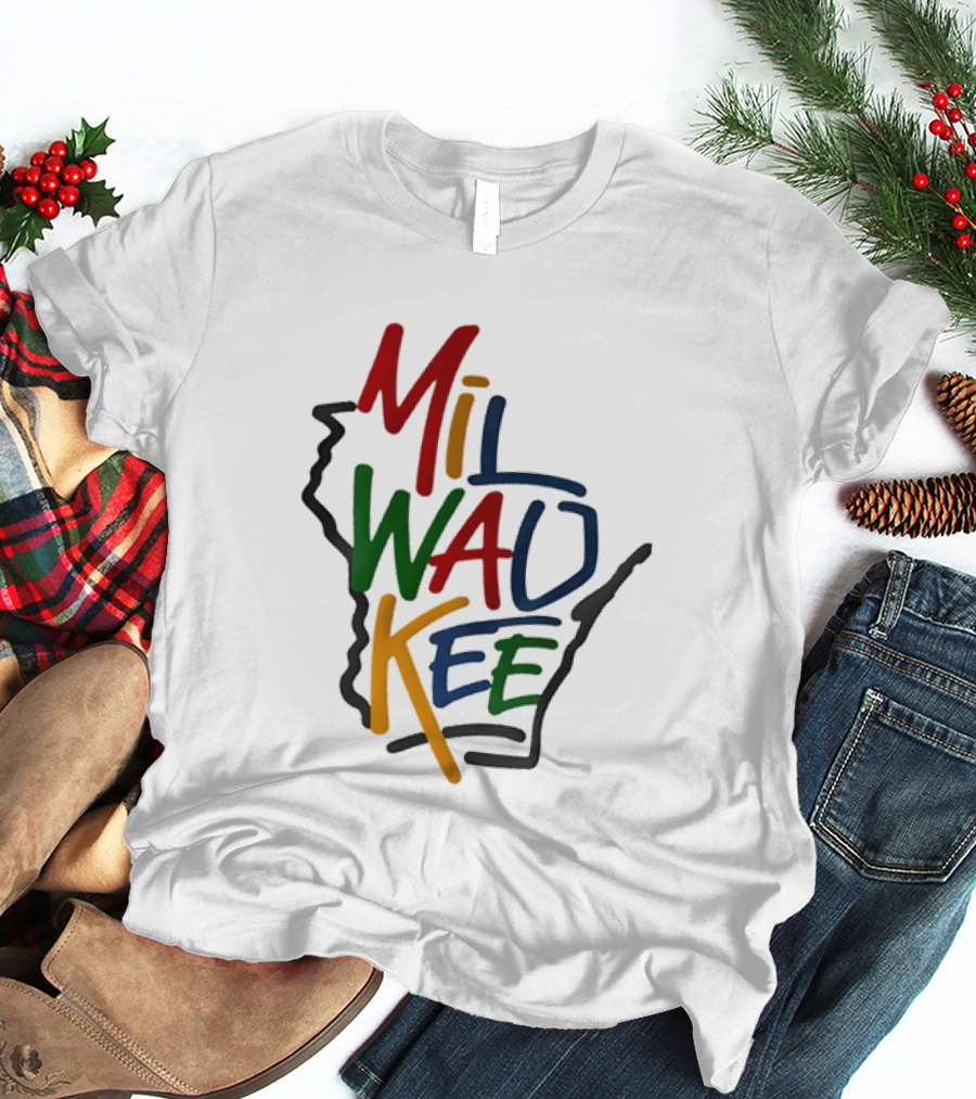 Milwaukee Wisconsin State Colorful T-Shirt