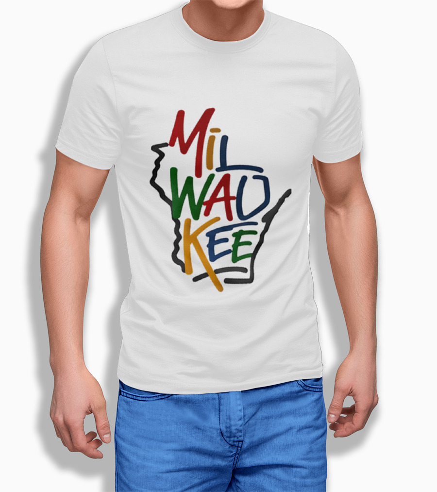 Milwaukee Wisconsin State Colorful T-Shirt