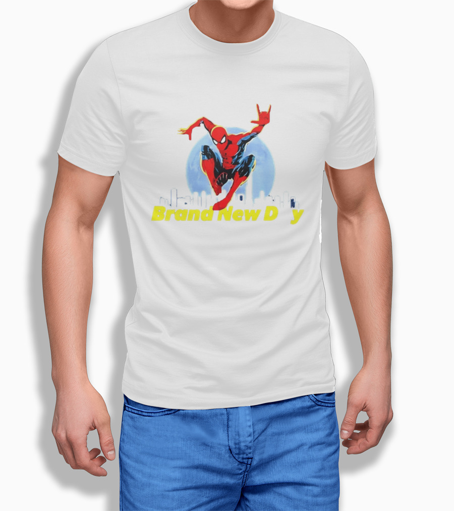 Spider Man Brand New Day Marvel Comics Skyline Swing Action T-Shirt