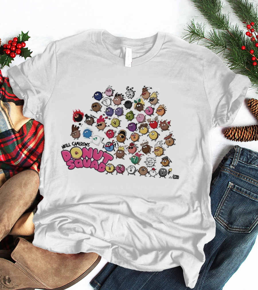 Mel Chenas Donut Squad Cute And Colorful Animated Characters T-Shirt