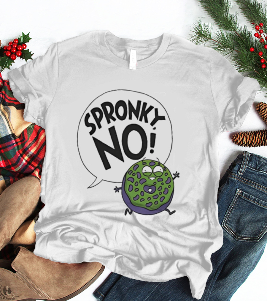 Donut Squad Spronky No Green Cartoon Doughnut T-Shirt