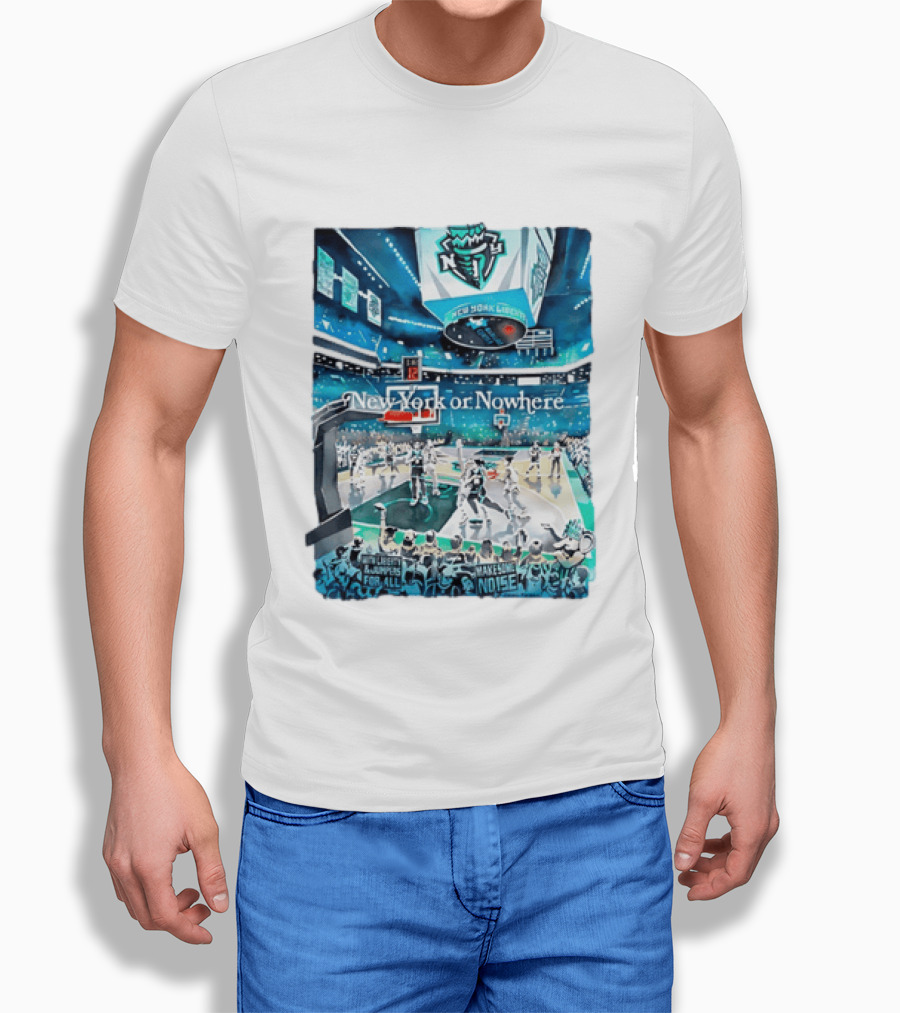 Gavin Snider New York Liberty Basketball New York Or Nowhere Stadium Scene T-Shirt