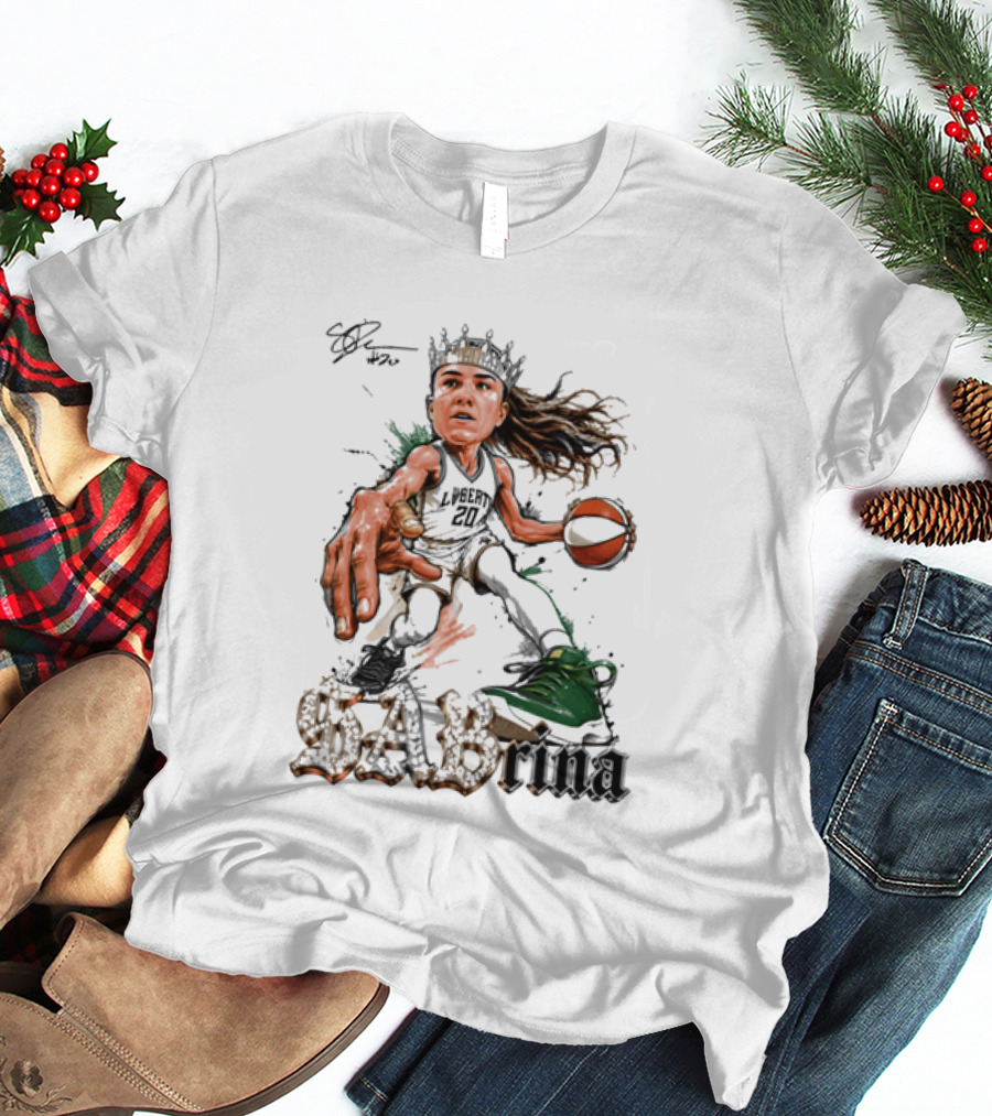 Sabrina Ionescu New York Liberty Basketball Crown T-Shirt