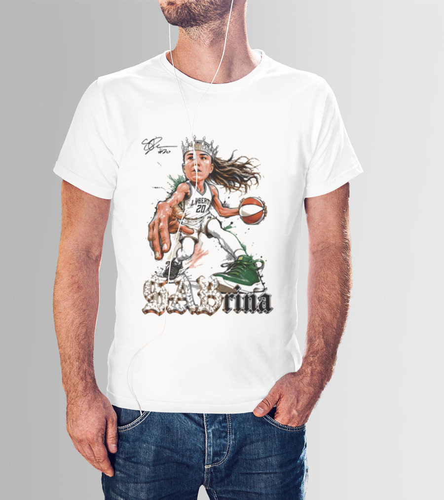 Sabrina Ionescu New York Liberty Basketball Crown T-Shirt