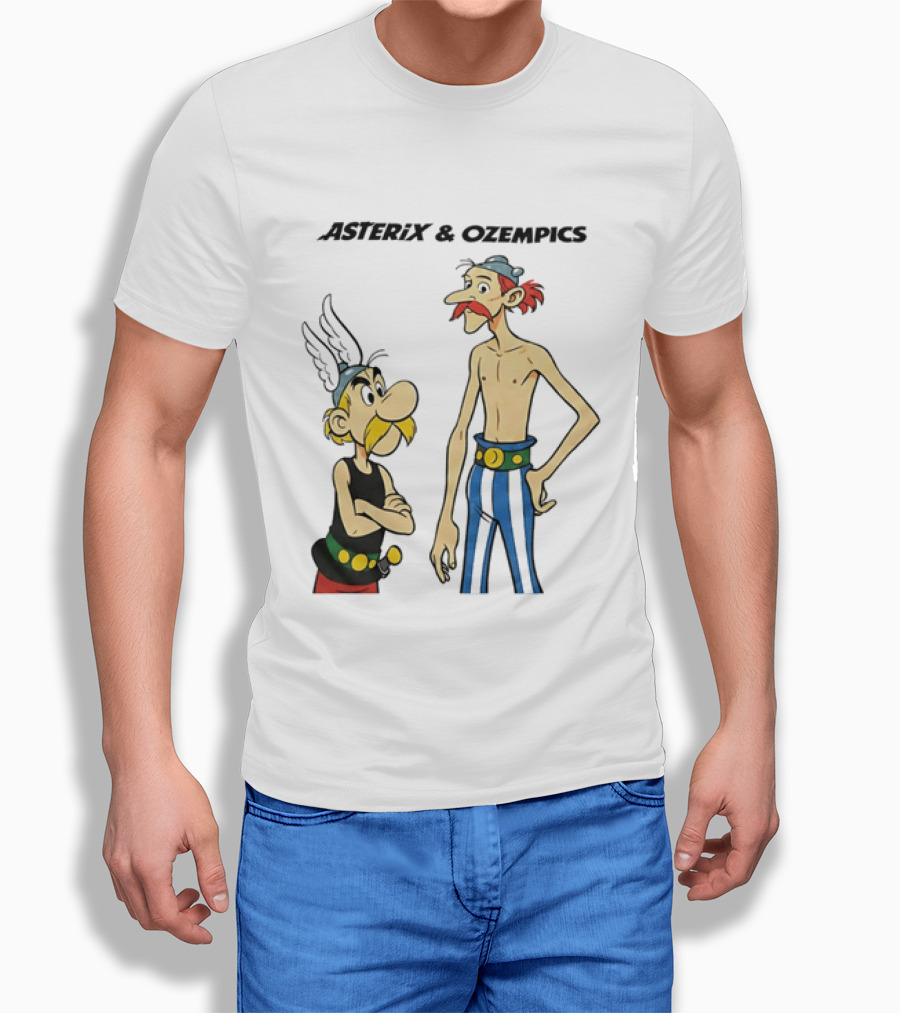 Asterix And Ozempics Thin Obelix Comic T-Shirt